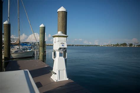 electrical boxes for docks|boat dock power pedestals.